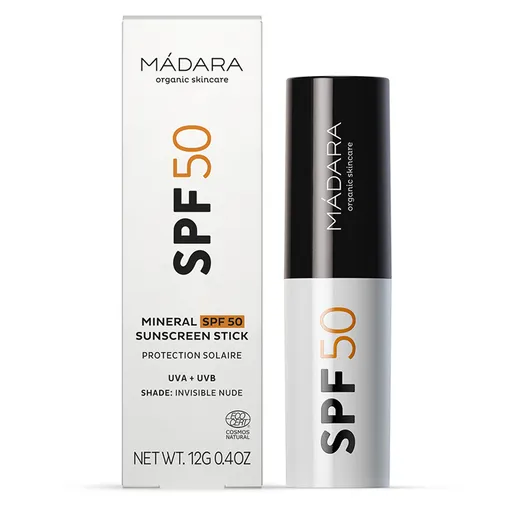 MÁDARA Stick mineral de protecție solară SPF 50 (Sunscreen Stick) 12 g