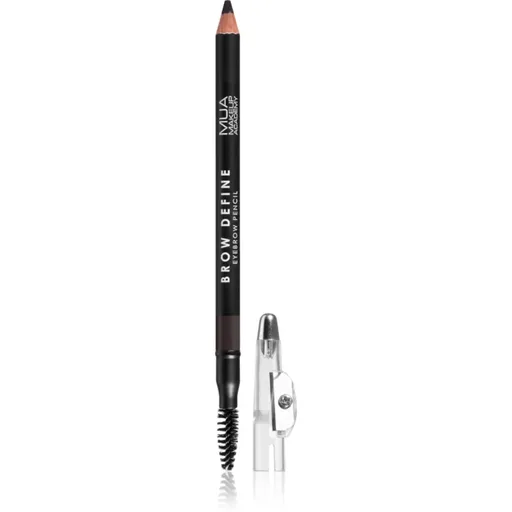MUA Makeup Academy Brow Define creion de sprancene de lunga durata cu pensula culoare Dark Brown 1,2 g