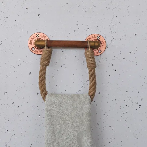 Raft de perete, Hanah Home, Cop058, 16x18x4 cm, Nuc / Rose Gold