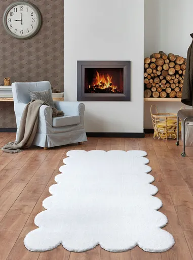 Covor, Laser Plush, 80x150 cm, Alb