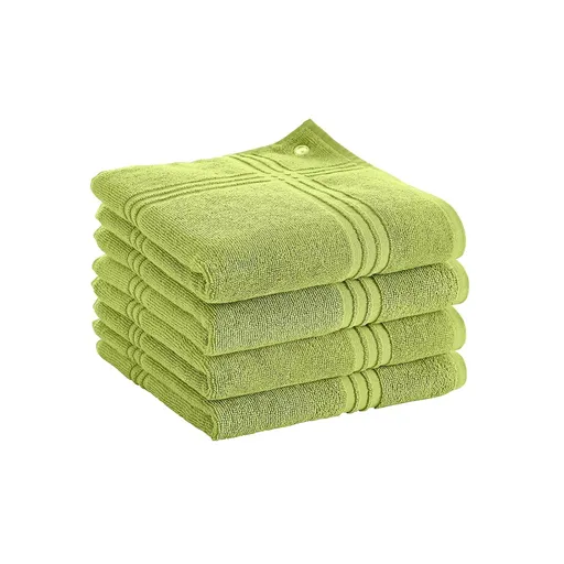 Set de 4 prosoape de mână pătrate din terry, cu eyelet