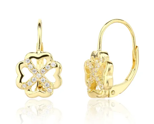 JVD Cercei placați cu aur Trifoi pentru noroc SVLE3392XJ6GO00