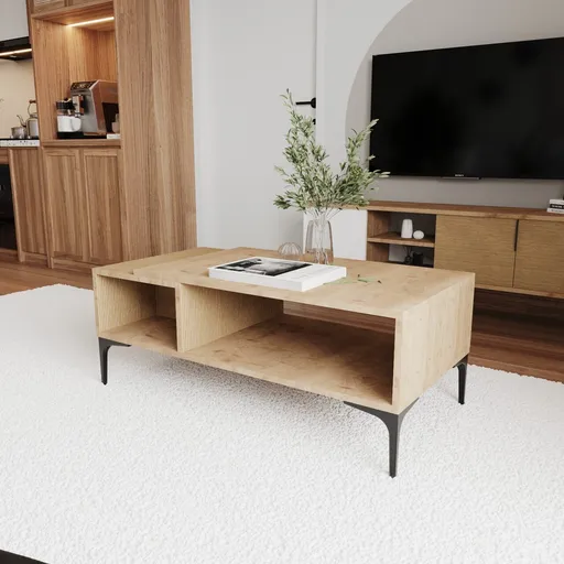 Masuta de cafea, Hanah Home, Tarz, 90x39x50 cm, Stejar