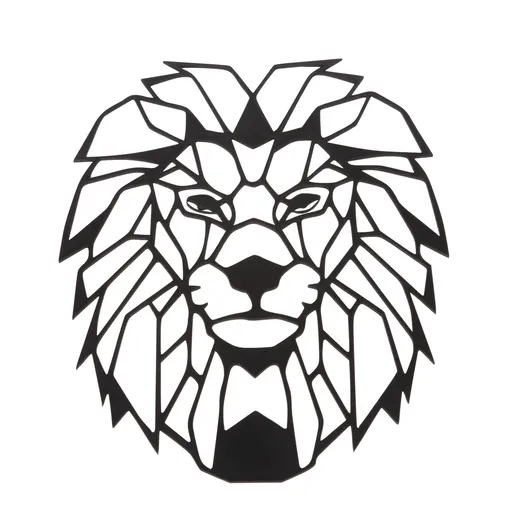 Decorațiune de perete din lemn Leu, 39 x 37x 1 cm