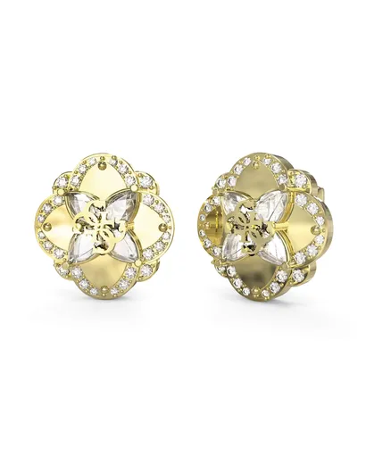 Guess Cercei tip știft placați cu aur cu zirconii Wild Flower JUBE05504JWYGT/U