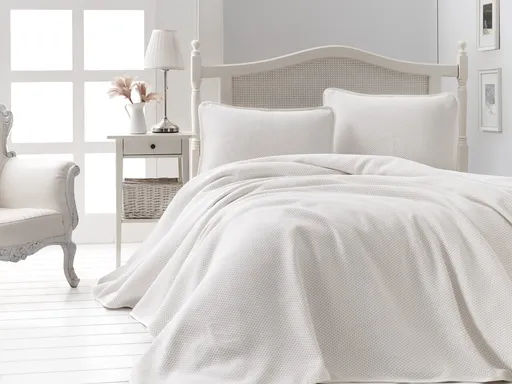 Set cuvertura pique dubla, L'essentiel Maison, Liv, Alb