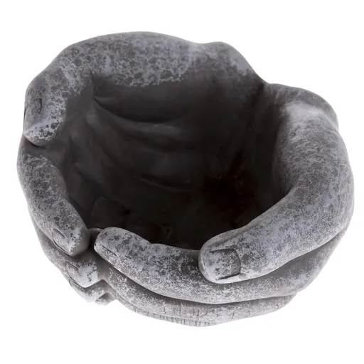 Decorație funerară Ghiveci de beton Mâini, 16 x8,5 x 15 cm