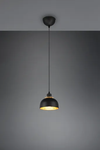 Lustra Punch, RL, 18x150 cm, 40W, 1x E27, metal, negru mat