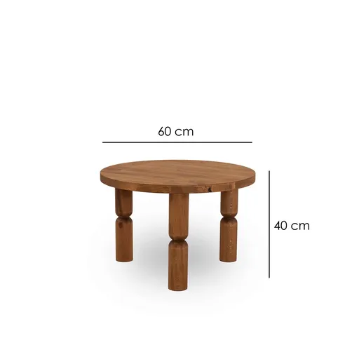 Masuta de cafea, Hanah Home, Ida 60, 60x40x60 cm, Castan