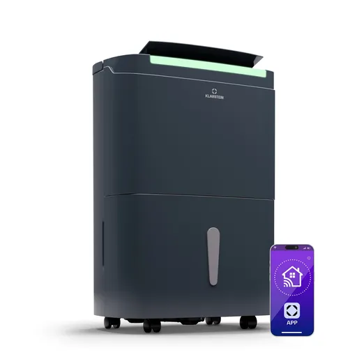 Klarstein DryFy Connect 40 Smart, Dezumidificator, WiFi, Compresie, 40l/zi, 60-70m²