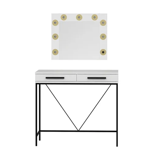 Masa de machiaj, Hanah Home, Sane Mirror3, Alb