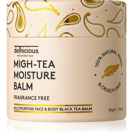delhicious MIGH-TEA MOISTURE BALM balsam multifuncțional pentru piele foarte uscata si sensibila fără parfum 50 g