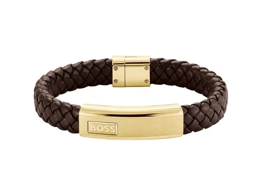 Hugo Boss Brățară fashion din piele pentru bărbați Lander 1580746M