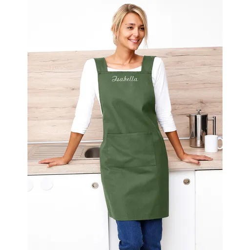 Șorț japonez din bumbac cu broderie