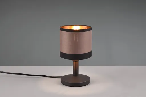 Lampa de masa Davos, RL, 12x22.5 cm, 10W, 1x E14, metal, negru mat/taupe