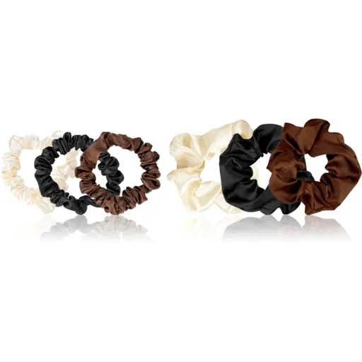 Brushworks Everyday Satin Scrunchie Set Elastice pentru par 6 buc