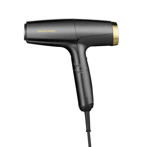 BaByliss PRO Uscător de păr profesional de mare viteză Falco Grey & Gold BAB8550E