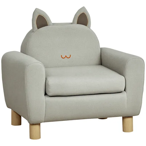 HOMCOM Sillón Infantil Mini Sofá pentru Copii de +3 Ani cu Șezut Căptușit și Brațe Căptușite 61x42x53 cm Maro | Aosom Romania