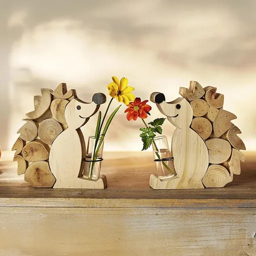 Decor din lemn Arici Fritz și Franz 2 bc