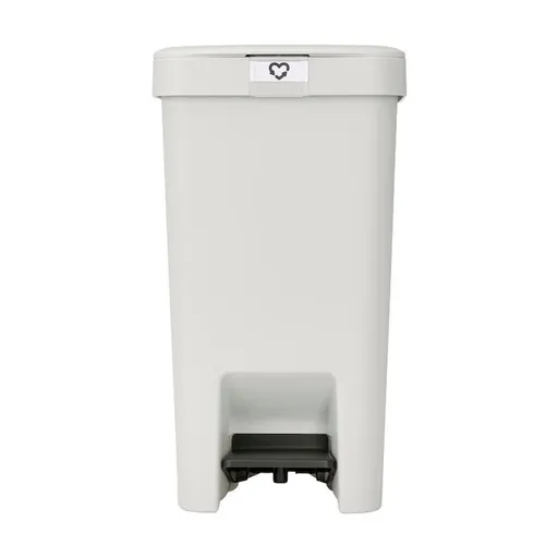 Coș cu pedală Brabantia StepUp 1008480, 16 L, Materiale ecologice, Deschidere mare, Gri deschis