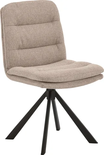 Scaun Dean, Actona, 47.5x57x85 cm, rotativ, tesatura structurata/otel, bej