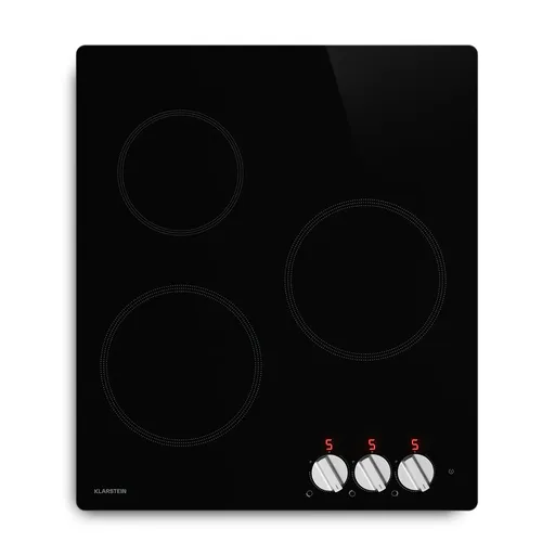 Klarstein Plită cu inducție Kochheld | Elegantă și puternică | 3 zone de gătit | 5700 W | 45 cm