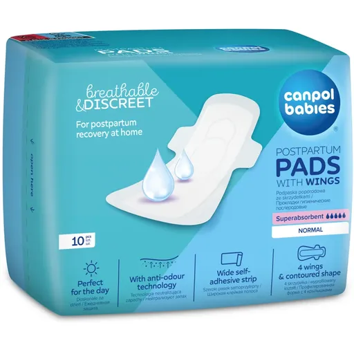 Canpol babies Postpartum Pads With Wings absorbante postnatale ziua 10 buc