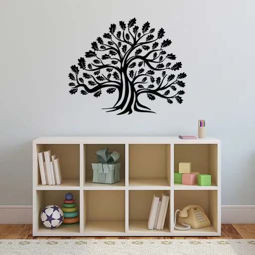 Decoratiune de perete, Monumental Tree 1, Dimensiune: 70 x 57 cm, Negru