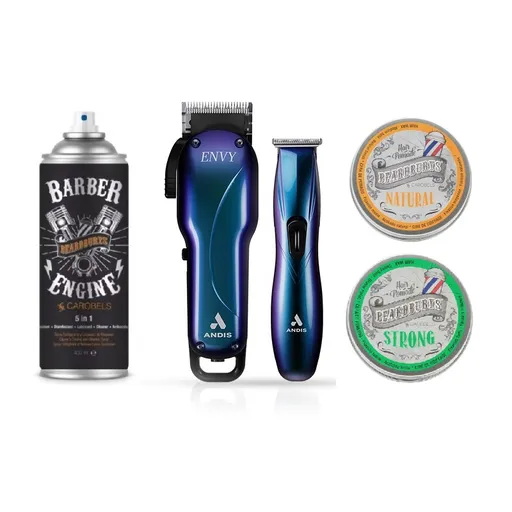 Set combo - ANDIS - Andis Envy Nation + Slimline D8 - Galaxy + Set Beardburys 2xCeara 100ml + Spray 5in1
