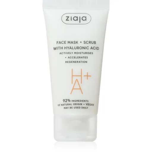 Ziaja Face Mask + Scrub with Hyaluronic Acid masca exfolianta 55 ml