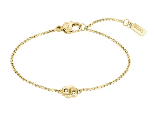 Hugo Boss Brățară la modă placată cu aur pentru femei Double B 1580698