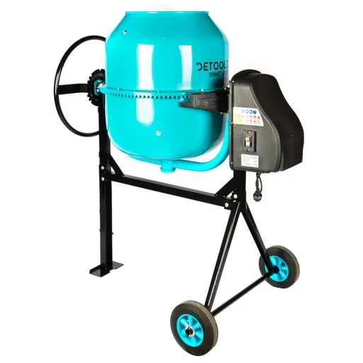 Betoniera Detoolz 200L, 1200W, cu Roti si Coroana de Fonta