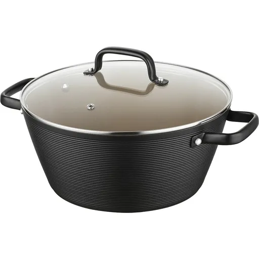 Florina Oală din aluminiu Carina Black 5,2 l, 28 cm, diam. 28 cm