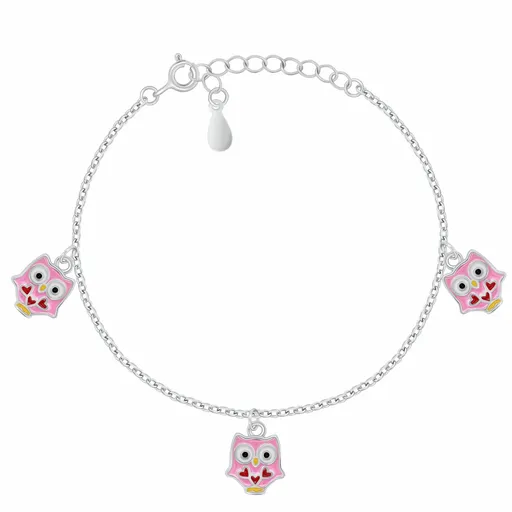 Brilio Silver Brățară drăguță din argint Bufniță BRC151WP