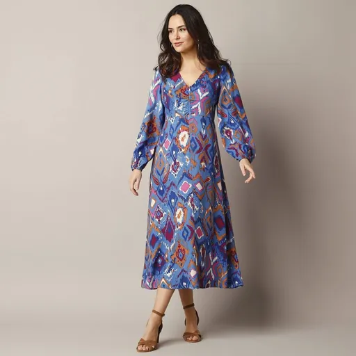 Rochie lungă cu decolteu în V