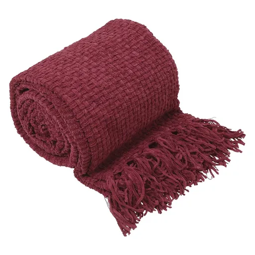 Pătură pled Arya bordo, 130 x 170 cm, roșu