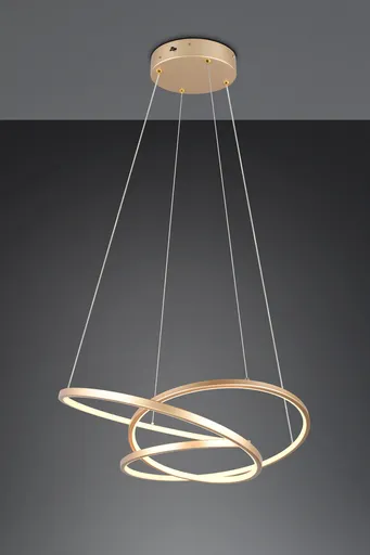 Lustra Darvin, TRIO, 64x49x150 cm, 34W, 1x SMD, metal, auriu