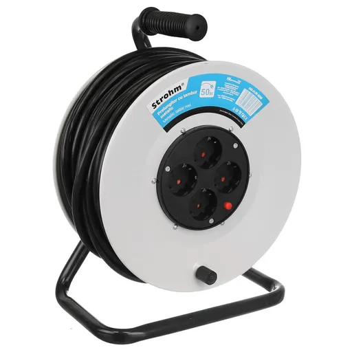 Prelungitor cu tambur metalic 50m, 3x2.5mm2 Strohm SM-HJR-50M