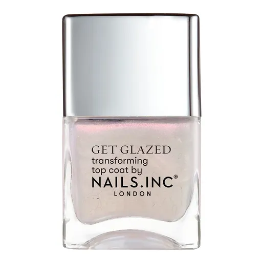 Nails.Inc Top coat cu uscare rapidă pentru unghii Better On Top Get Glazed (Transforming Top Coat) 14 ml