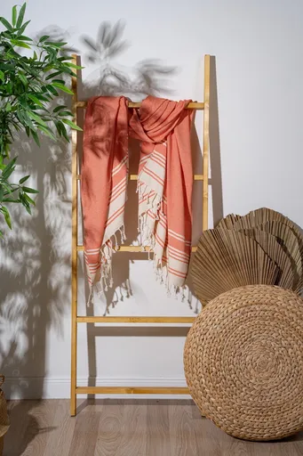 Prosop de plaja, L'essentiel Maison, New Diamond, Portocaliu