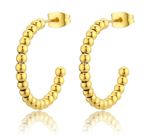 S'Agapõ Cercei rotunzi, placați cu aur Chunky SHK40
