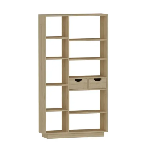 Bibliotecă Luma Oak, maro