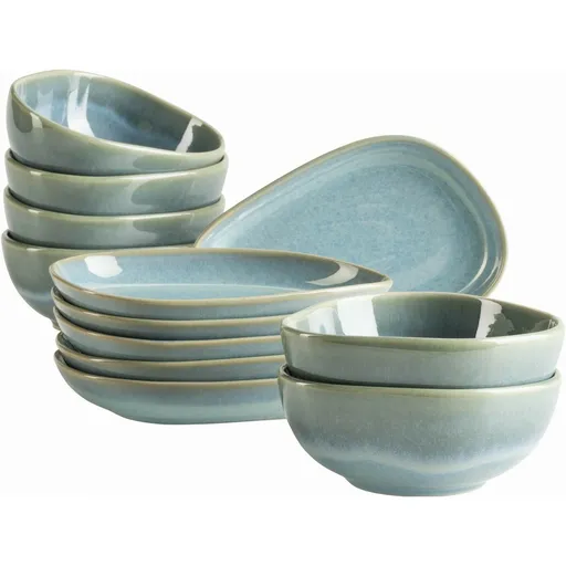 Mäser Set de servire din 12 piese Cordelia Atacama Green, turcoaz