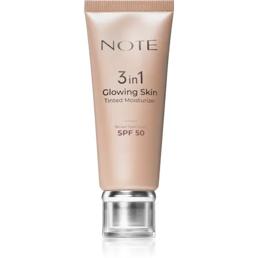 Note Cosmetique 3 in 1 Glowing Skin cremă hidratantă nuanțatoare pentru o piele mai luminoasa SPF 50 30 ml