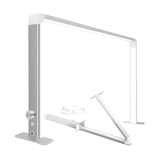 Lampa Cosmetica Unghii Pauco Square - Pliabila, Silver, 36W, Reglabila (4000-6500K)