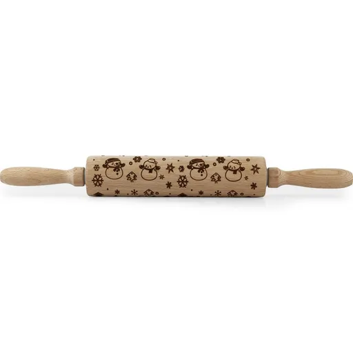 Sucitor din lemn cu decor de om de zăpadă Toro, 38cm