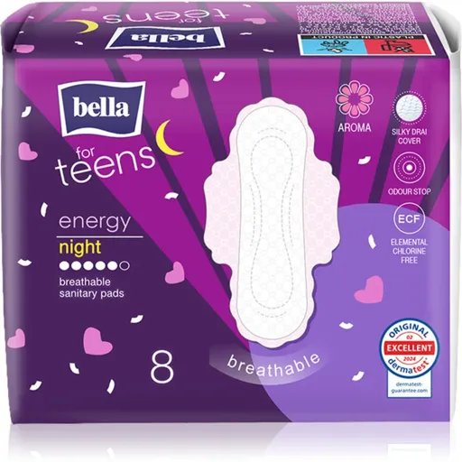 BELLA For Teens Energy Night absorbante pentru noapte 8 buc