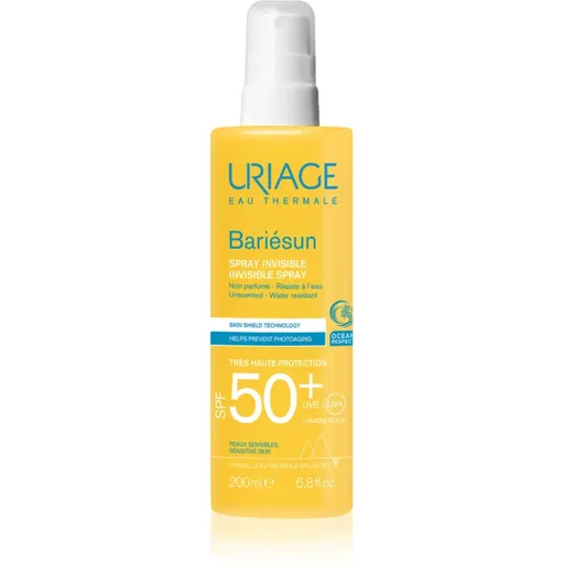 Uriage Bariésun Fragrance Free Invisible Spray SPF50+ spray de protecție pentru față și corp SPF 50+ 200 ml