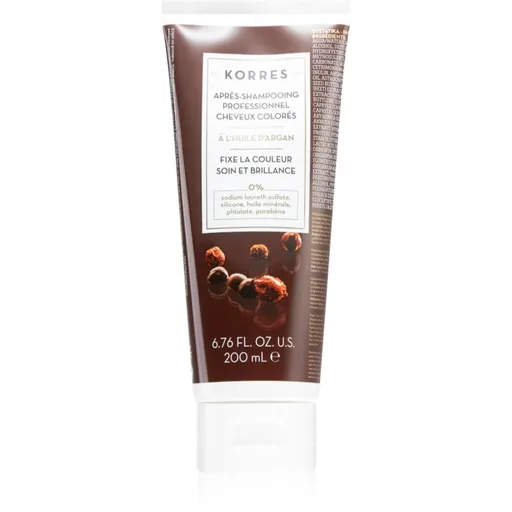 Korres Argan Oil Balsam de curățare pentru păr vopsit 200 ml