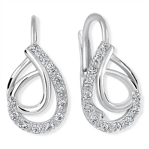 Soliter Cercei moderni din argint cu zirconiu 436 001 00551 04